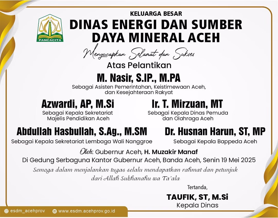 Iklan ESDM Aceh Iklan ESDM Aceh