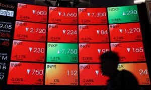 grafik pergerakan IHSG hari ini di Bursa Efek Indonesia Jakarta