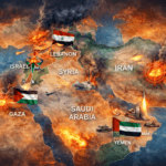 Peta kawasan Timur Tengah dengan sorotan konflik Israel–Palestina, Iran, Lebanon, dan Suriah pada tahun 2026 Peta kawasan Timur Tengah dengan sorotan konflik Israel–Palestina, Iran, Lebanon, dan Suriah pada tahun 2026