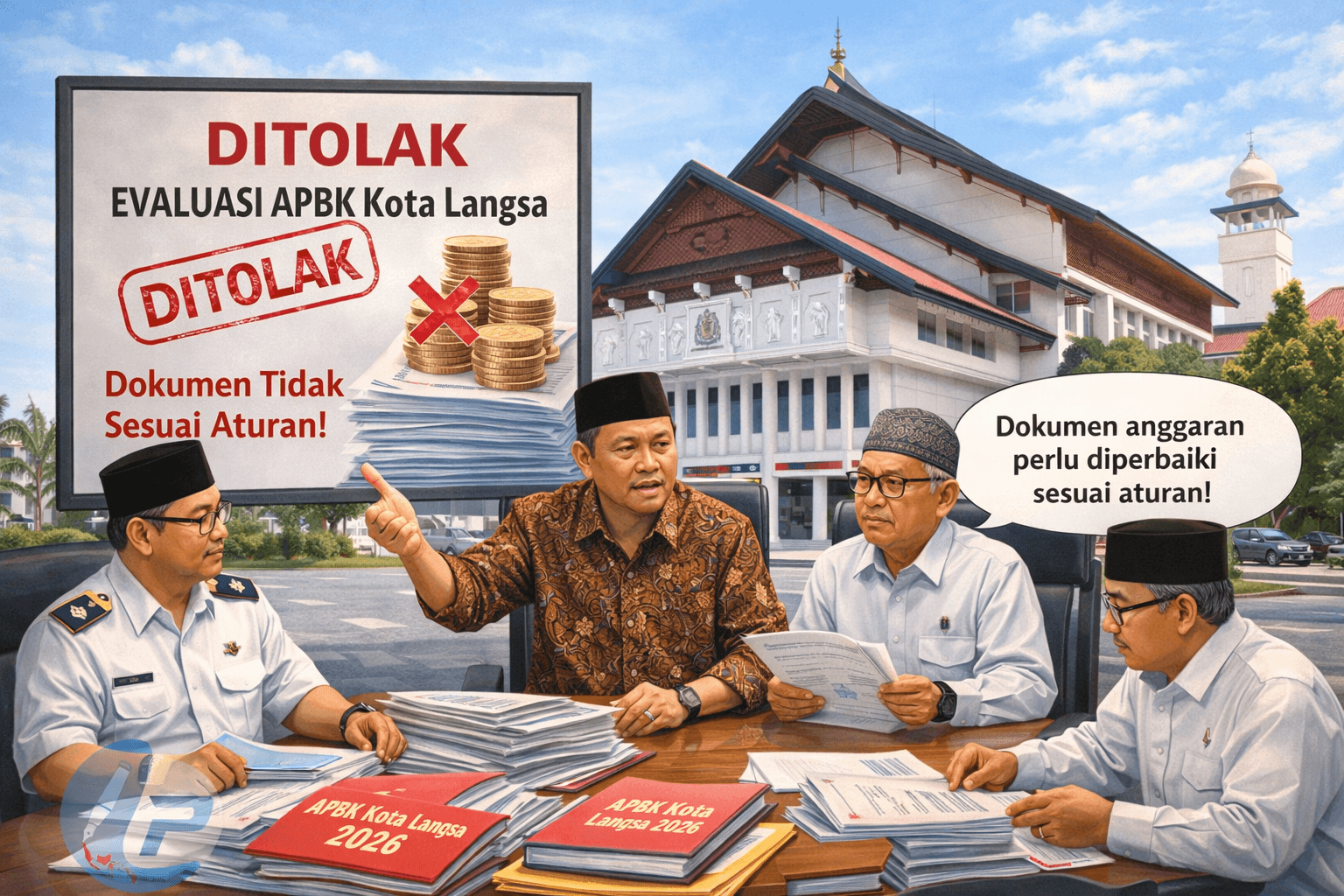 Pemerintah Aceh menolak evaluasi APBK Kota Langsa 2026 karena tidak sesuai aturan penganggaran daerah