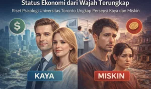 Ilustrasi ekspresi wajah manusia dan persepsi status ekonomi sosial