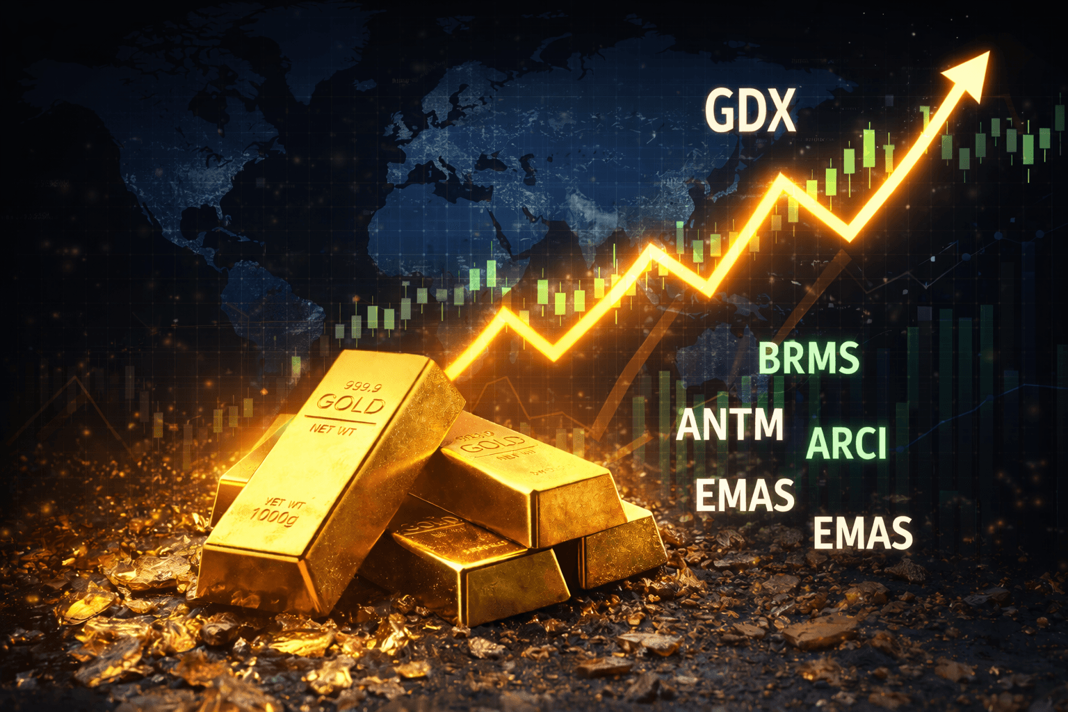 Emas Gold Ilustrasi pergerakan saham emas Indonesia yang berpeluang masuk indeks VanEck Gold Miners ETF GDX seiring kenaikan harga emas global.