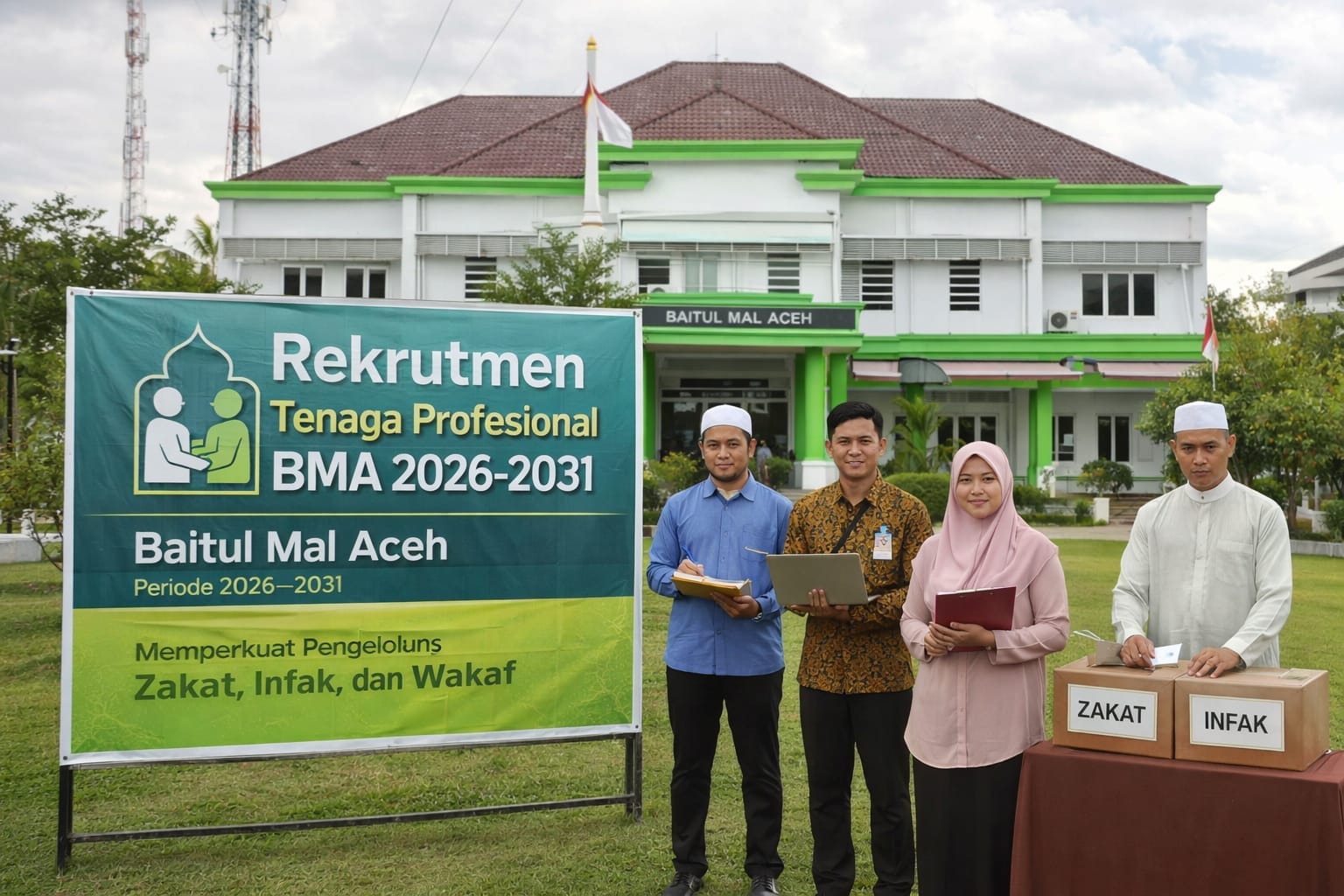 Rekrutmen Tenaga Profesional BMA 2026 di Baitul Mal Aceh.