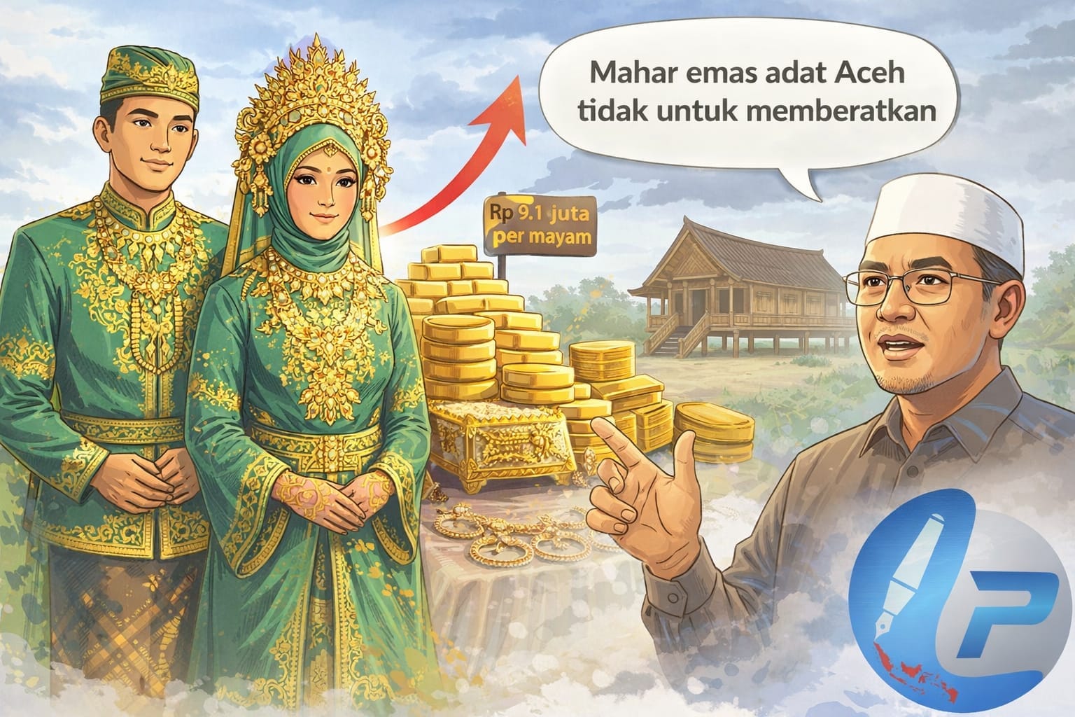 Mahar emas adat Aceh sebagai simbol martabat perempuan di tengah kenaikan harga emas Mahar emas adat Aceh sebagai simbol martabat perempuan di tengah kenaikan harga emas