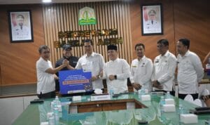 Gedung Kantor Gubernur Aceh tempat penyerahan bantuan kemanusiaan banjir Aceh senilai Rp2,5 miliar dari PT Tiara Marga Trakindo