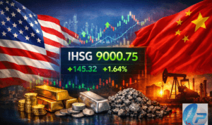 Layar perdagangan Bursa Efek Indonesia menampilkan IHSG rekor 9000 secara intraday