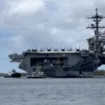 kapal induk USS Abraham Lincoln melakukan patroli di Laut China Selatan membawa jet tempur siluman F-35C milik Angkatan Laut Amerika Serikat.