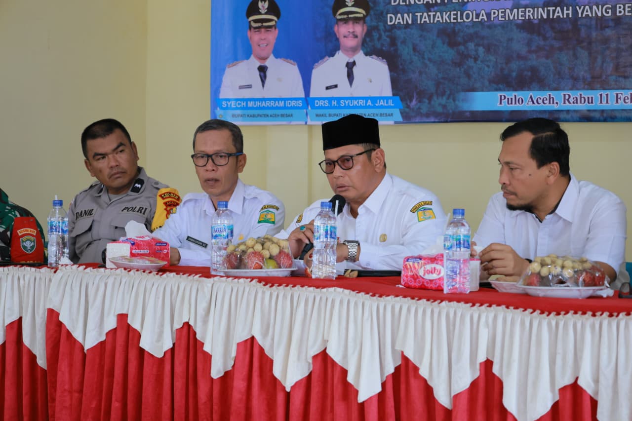 Sekda Aceh Besar membuka Musrenbang Pulo Aceh 2027 di Aula UDKP Kecamatan Pulo Aceh
