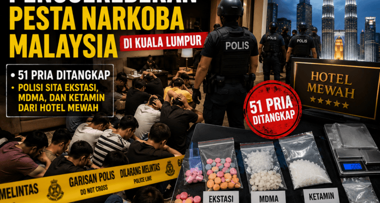 Ilustrasi Pengerebekan Penggerebekan Pesta Narkoba Malaysia