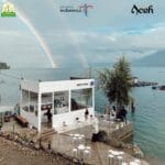 Tujuh Semeja Takengon kopi Gayo panorama Danau Laut Tawar dengan suasana coffeeshop estetik di Aceh Tengah.