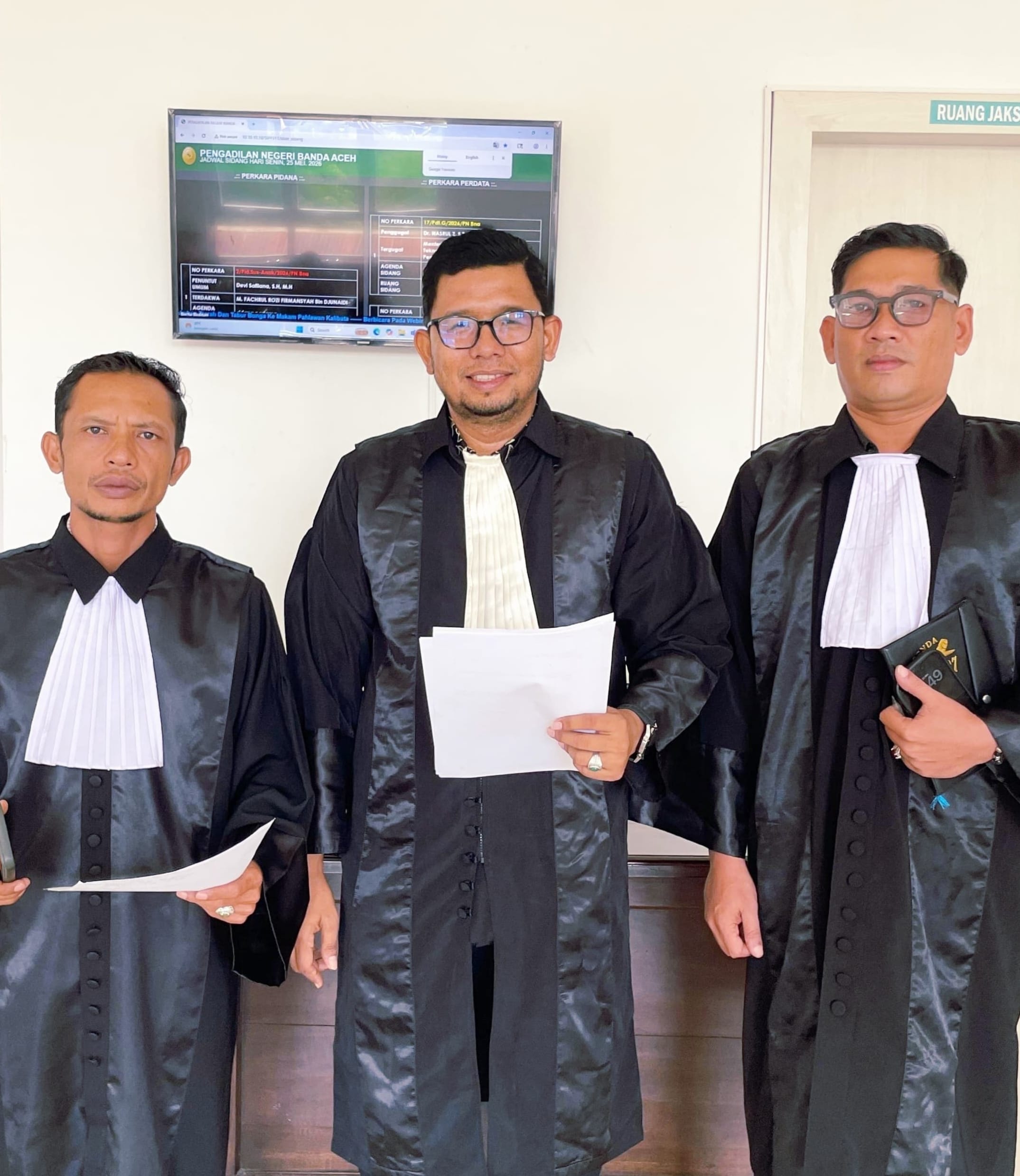 Sidang Kadri Amin di Pengadilan Tipikor Banda Aceh kembali ditunda akibat gangguan teknis sidang online