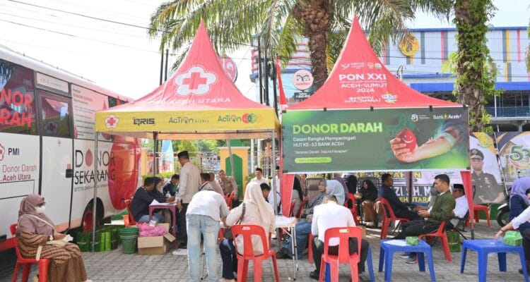 Donor darah Bank Aceh kumpulkan 1.648 kantong dalam rangka HUT ke-53.