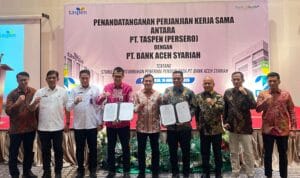 IMG-20260820-WA0002 Wakil Gubernur Aceh Fadhlullah menyaksikan penguatan kerja sama Bank Aceh Syariah dan TASPEN dalam layanan dana pensiun bagi ASN dan pensiunan di Aceh.